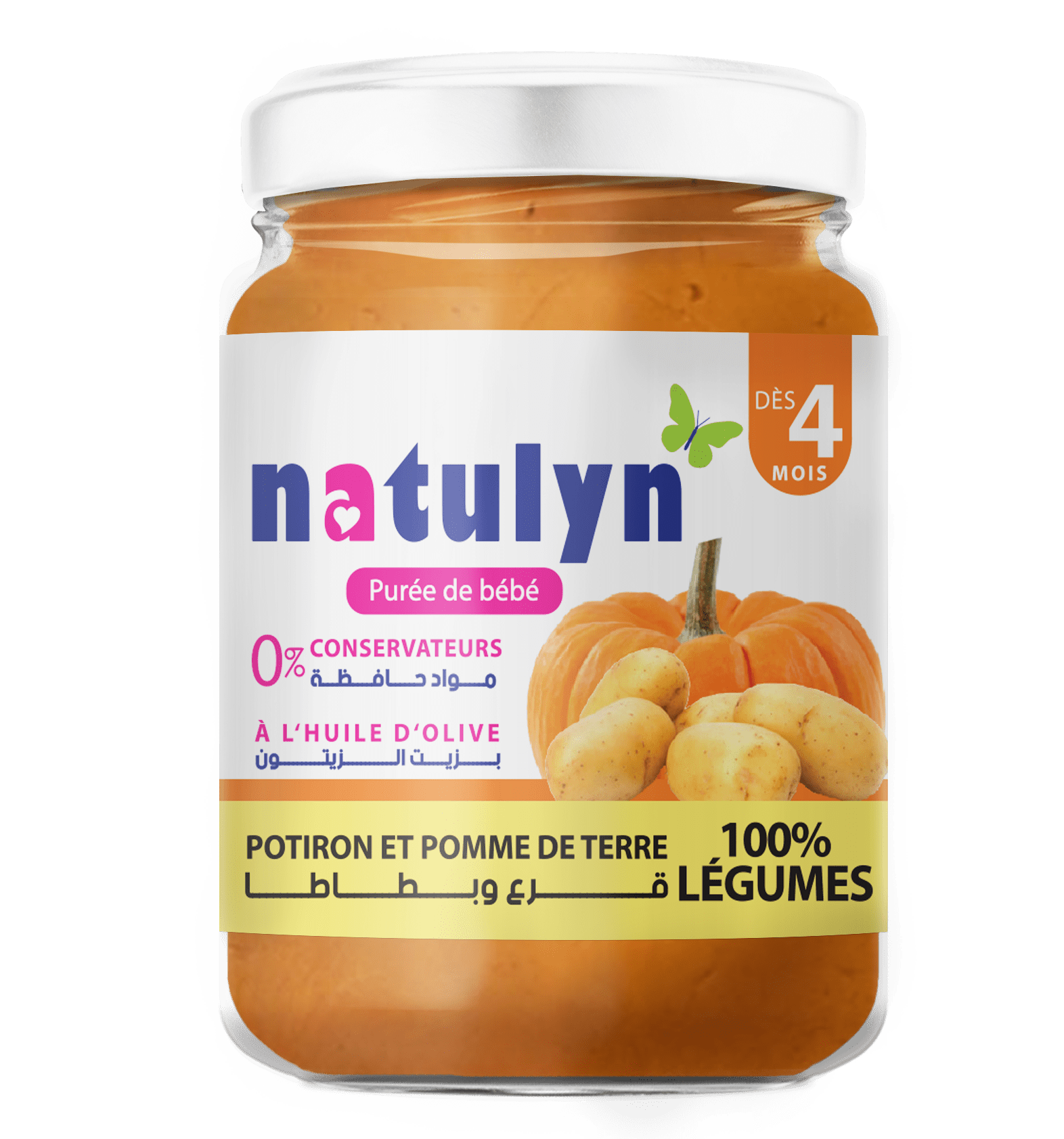 PUREE DE POTIRON & POMME DE TERRE NATULYN 135GR