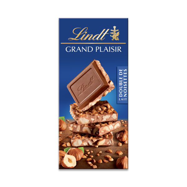 Chocolat Lindt Grand Plaisir Lait Double Noisettes 150Gr